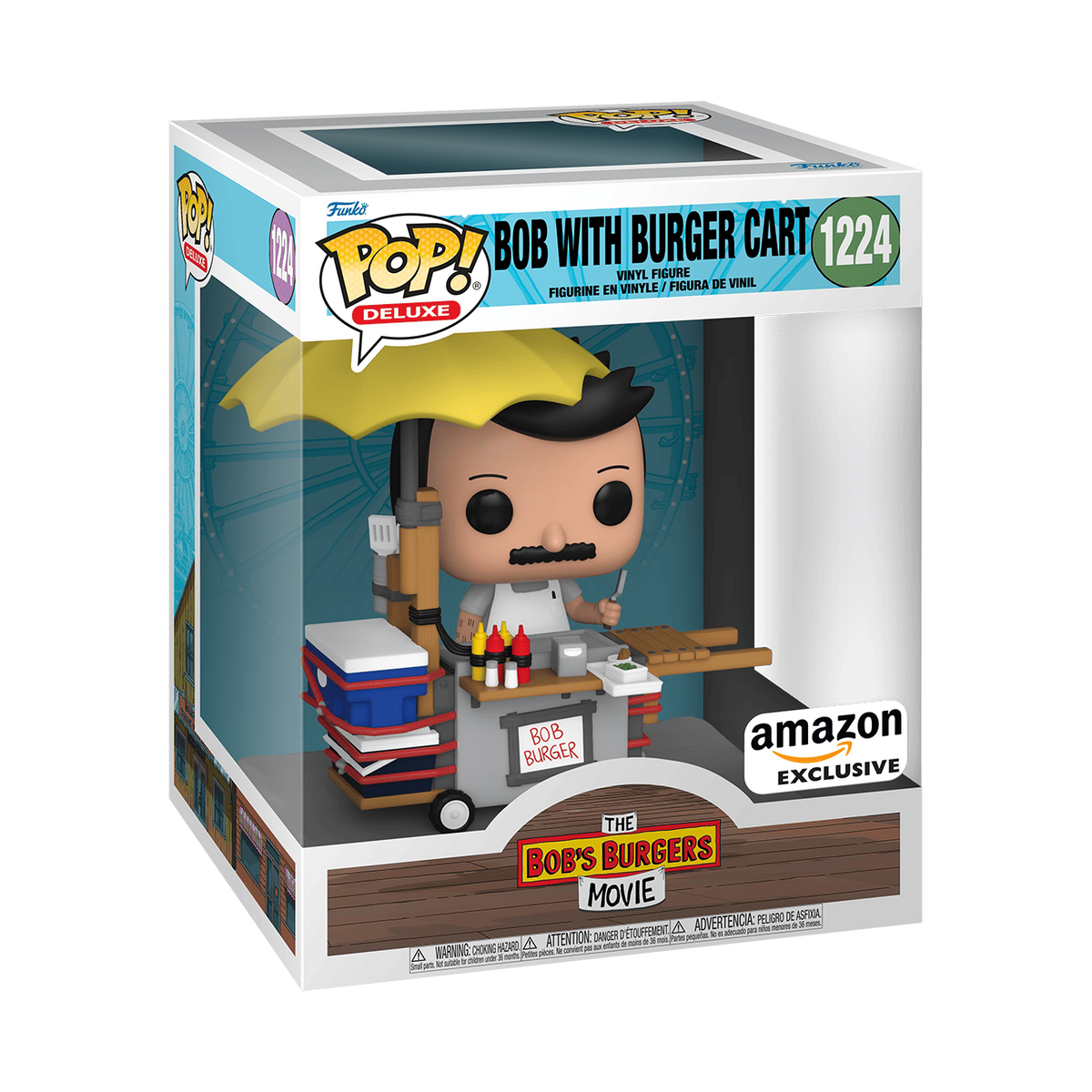 Bob's Burgers Movie Bob with Burger Cart Exclusive Deluxe Pop! Vinyl