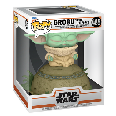 Star Wars: The Mandalorian - Grogu Using the Force Deluxe Lights and Sound Pop Vinyl Bobble Head Figure