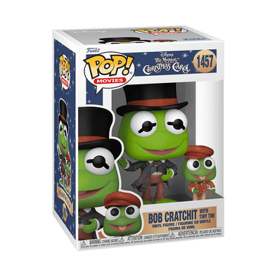 Disney The Muppet Christmas Carol - Kermit the Frog as Bob Cratchit with Robin the Frog as Tiny Tim Pop! Vinyl Figure