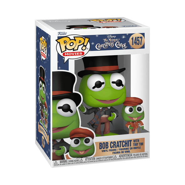 Disney The Muppet Christmas Carol - Kermit the Frog as Bob Cratchit with Robin the Frog as Tiny Tim Pop! Vinyl Figure