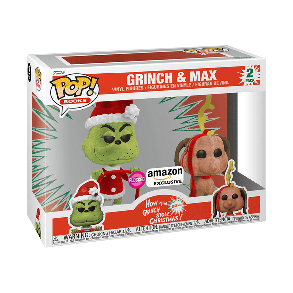 How The Grinch Stole Christmas - The Grinch and Max (Flocked) Exclusive 2-Pack Pop! Vinyl Figures