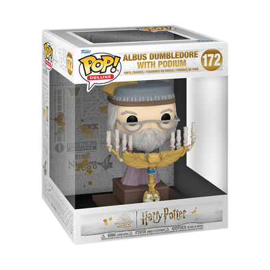 Harry Potter: Prisoner of Azkaban 20th - Albus Dumbledore (/w Podium) Deluxe Pop! Vinyl Figure