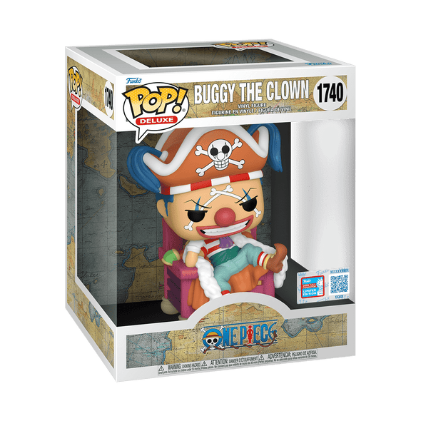 NYCC 2024 - One Piece Buggy The Clown (on Throne) Exclusive Deluxe Pop! Vinyl Figure