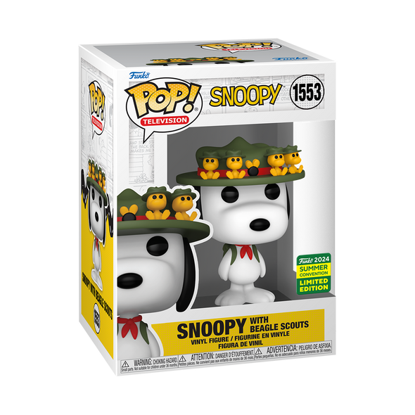 SDCC 2024- Peanuts Snoopy (/w Beagle Scouts) Exclusive Pop! Vinyl Figure