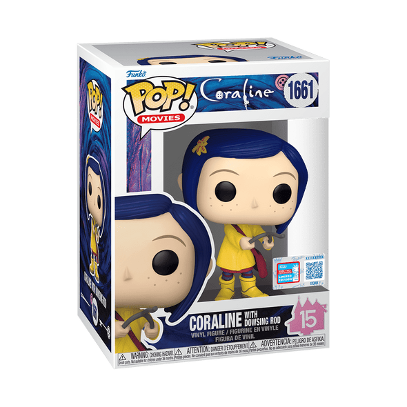 NYCC 2024 - Coraline 15th Anniversary Coraline (/w Dowsing Rod) Exclusive Pop! Vinyl Figure