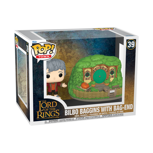 Pop Town -  Lord of the Rings Bilbo Baggins with Bag-End Pop! Vinyl