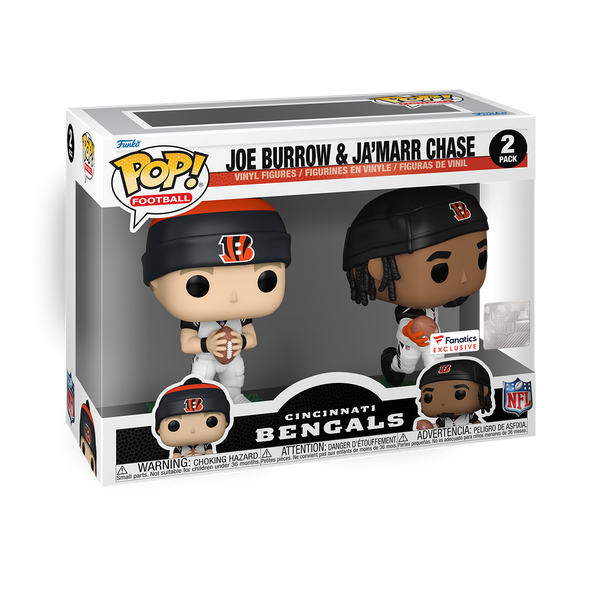 NFL - Bengals Joe Burrow and Ja'Marr Chase Exclusive 2-Pack Pop! Vinyl Figures