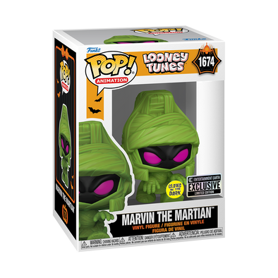 Looney Tunes  - Marvin the Martian (in Mummy Halloween Costume) Glow-In-The-Dark Exclusive Pop! Vinyl Figure