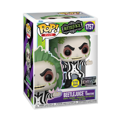 POP Plus Movies - Beetlejuice (on Tombstone) Glow-In-The-Dark Exclusive POP! Vinyl Figure