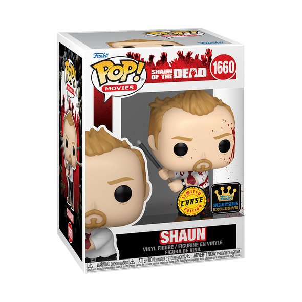 Shaun Of The Dead - Shaun (Bloody /w Pool Cue) Specialty Series Chase Exclusive Pop! Vinyl Figure