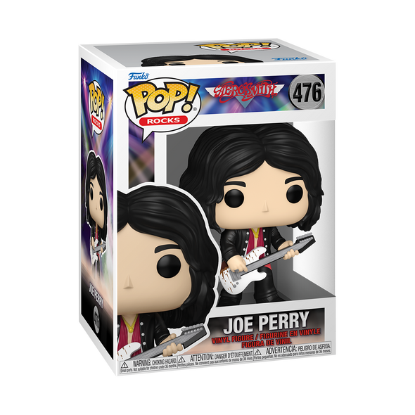 POP Rocks - Aerosmith Joe Perry (/w White Guitar) POP! Vinyl Figure