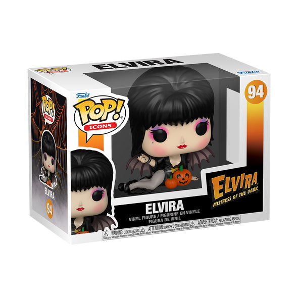 Elvira Mistress of the Dark - Elvira (/w Pumpkins) Pop! Vinyl Figure