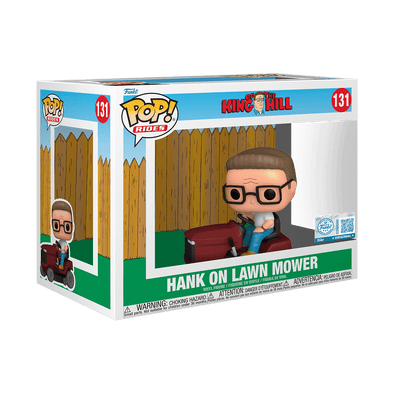 King Of The Hill - Hank Hill on Lawn Mower Exclusive Pop! Ride Figure