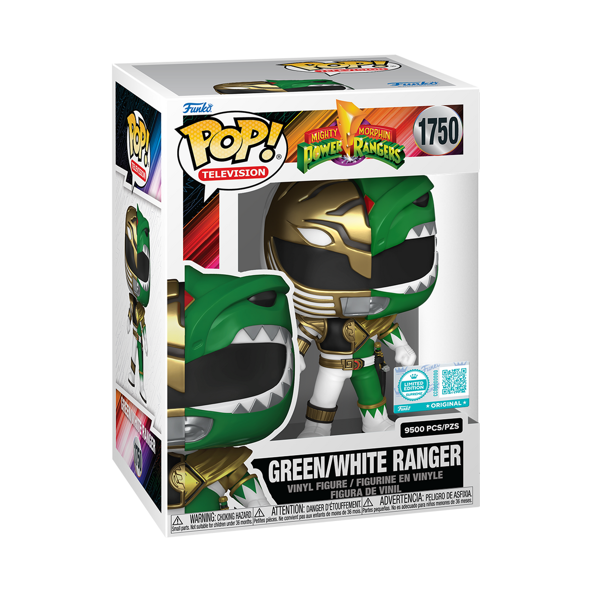 Mighty Morphin Power Rangers - Green/White (Split) Ranger Exclusive LE ...