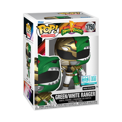 Mighty Morphin Power Rangers - Green/White (Split) Ranger Exclusive LE9500 Pop Vinyl Figure