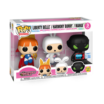 NYCC 2025 - Powerpuff Girls Glow-In-The-Dark 3-Pack Exclusive Pop! Vinyl Figures (Includes Protector)
