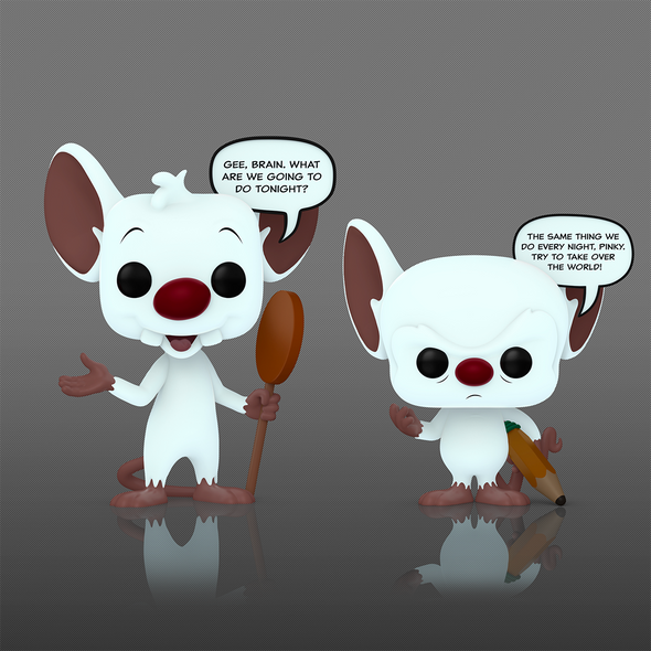 Pinky and The Brain - Pinky & The Brain Glow-In-The-Dark Exclusive 2-Pack POP! Vinyl Figures