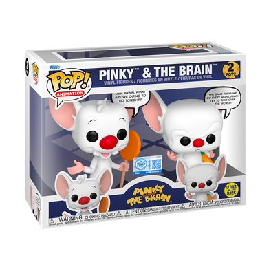 Pinky and The Brain - Pinky & The Brain Glow-In-The-Dark Exclusive 2-Pack POP! Vinyl Figures