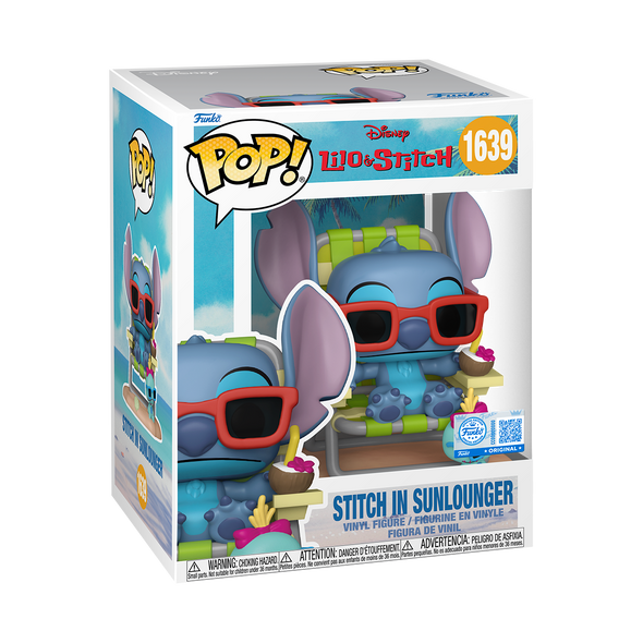 Lilo & Stitch - Stitch in Sunlounger Exclusive Premium Pop! Vinyl Figure