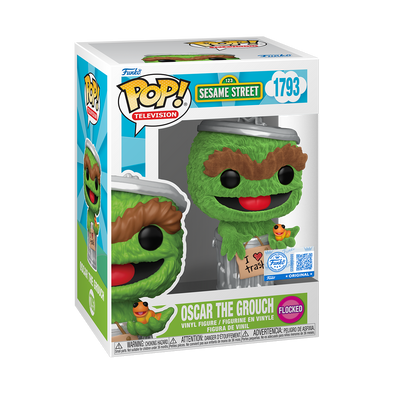 Sesame Street - Oscar The Grouch (Flocked) Exclusive Pop! Vinyl Figure