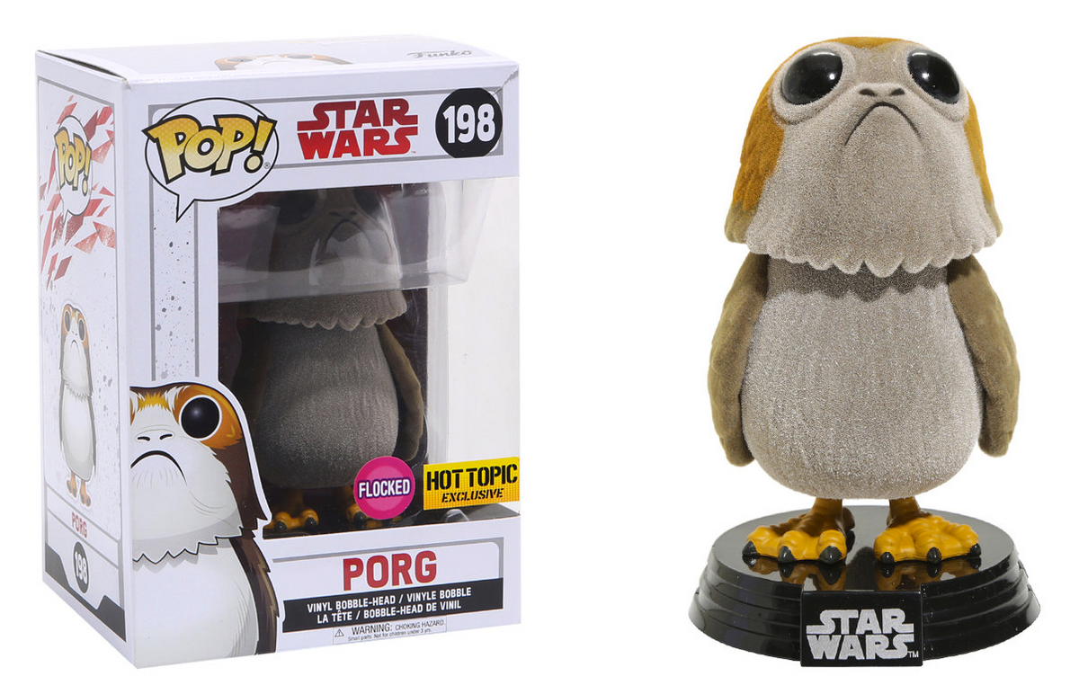 Star Wars: Last Jedi - Flocked Porg Exclusive Pop Vinyl Bobble Head – B ...