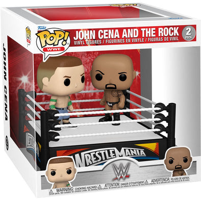 WWE: Ring Moment - The Rock vs John Cena (WrestleMania XVIII) In Ring Pop! Vinyl Figures