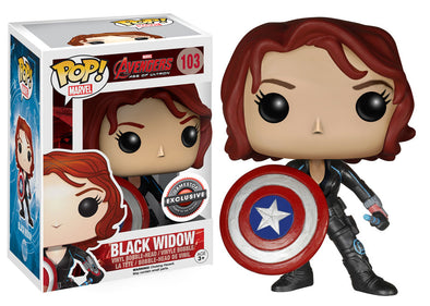 Marvel Avengers 2 Black Widow with Shield Exclusive Pop! Vinyl Figure