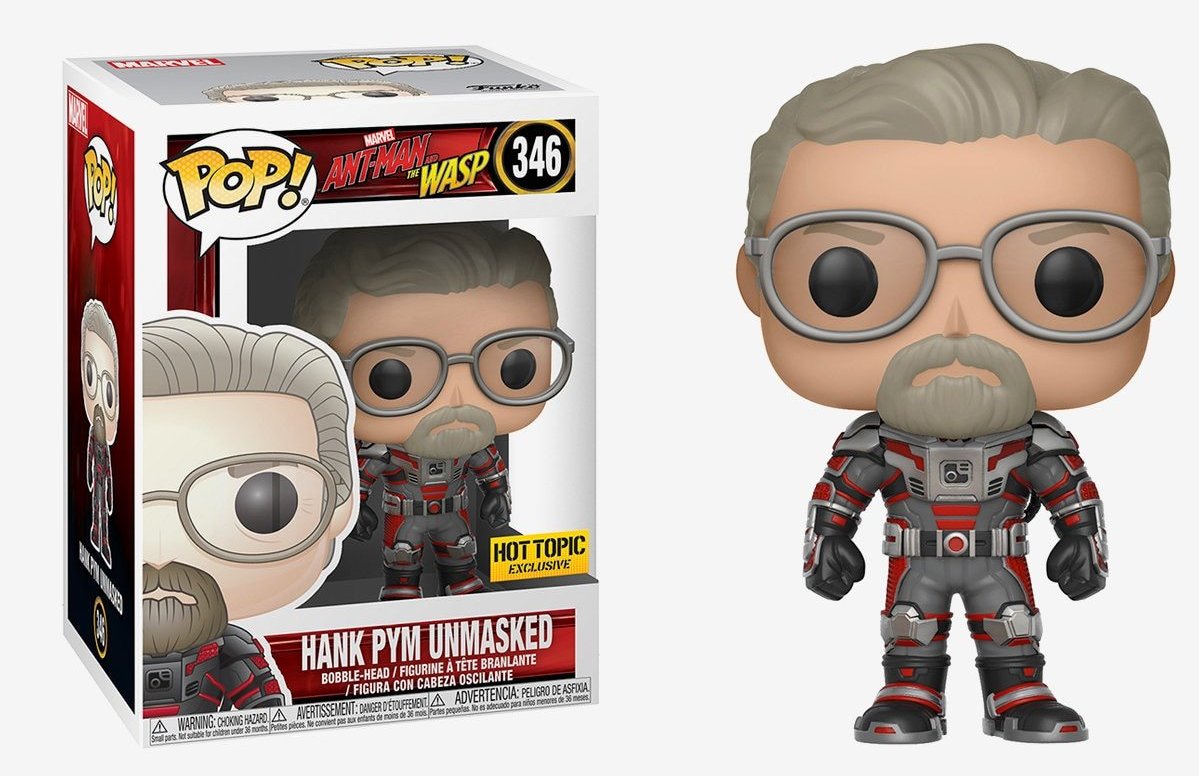 FunkoPop！346 HANK PYM UNMASKED 　限定版 Marvel Ant-Man and The Wasp - Hank Pym Unmasked Exclusive