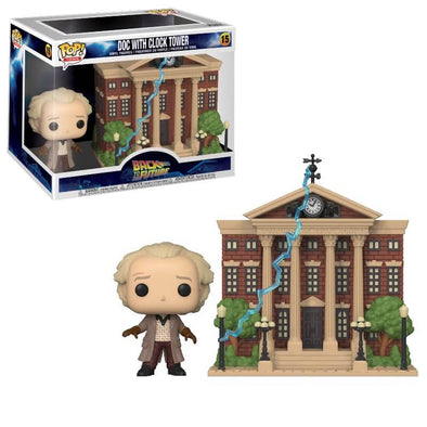 Pop Town - Back To The Future Doc with Clock Tower Pop! Vinyl