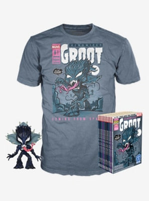 POP Tees - Glow-In-The-Dark Venomized Groot Pop with Tee Exclusive