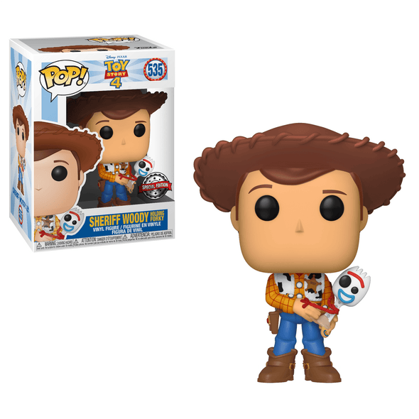 Toy Story 4 - Sheriff Woody Holding Forky Exclusive Pop! Vinyl Figure