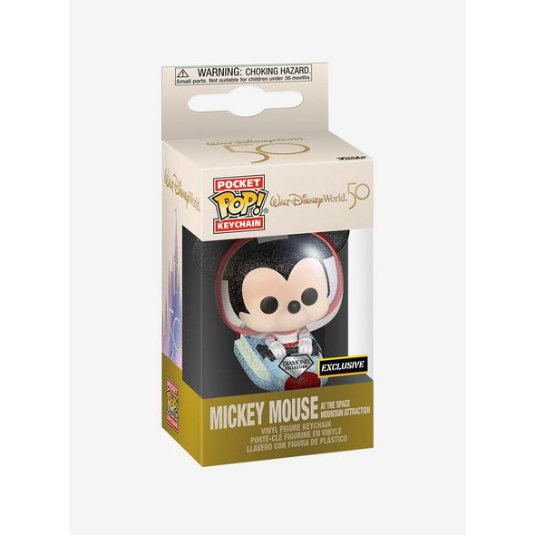 Disney World 50th - Mickey Space Mountain Diamond Edition Exclusive Pop! Vinyl Keychain