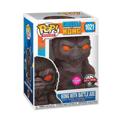 Godzilla Vs. Kong - Battle Axe Kong (Flocked) Exclusive Pop! Vinyl Figure