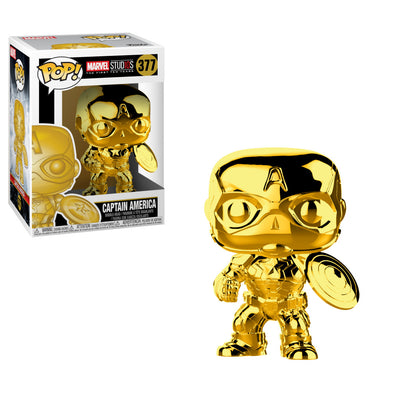 Marvel Studios First 10 Years - Captain America (Gold Chrome) POP! Vinyl Figure