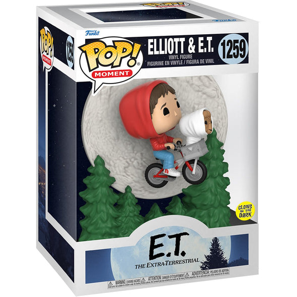 Pop Moment: E.T. 40th - Elliott & E.T. On Bicycle Glow-In-The-Dark Pop! Vinyl Figure