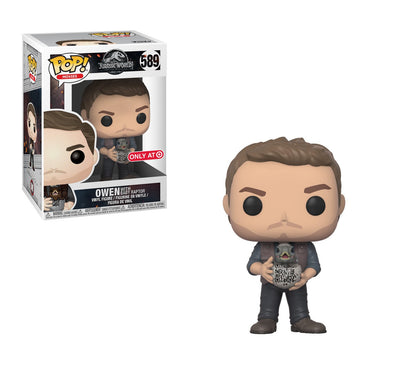 Jurassic World - Owen with Baby Raptor Exclusive Pop! Vinyl Figure