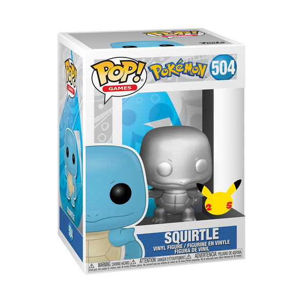 Pokemon - Squirtle (Metallic Silver) Pop! Vinyl Figure