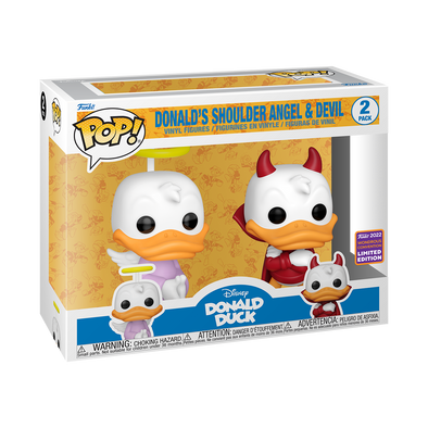 WonderCon 2022 - Disney Donald Shoulder Angel and Devil Exclusive 2-Pack Pop! Vinyl Figure