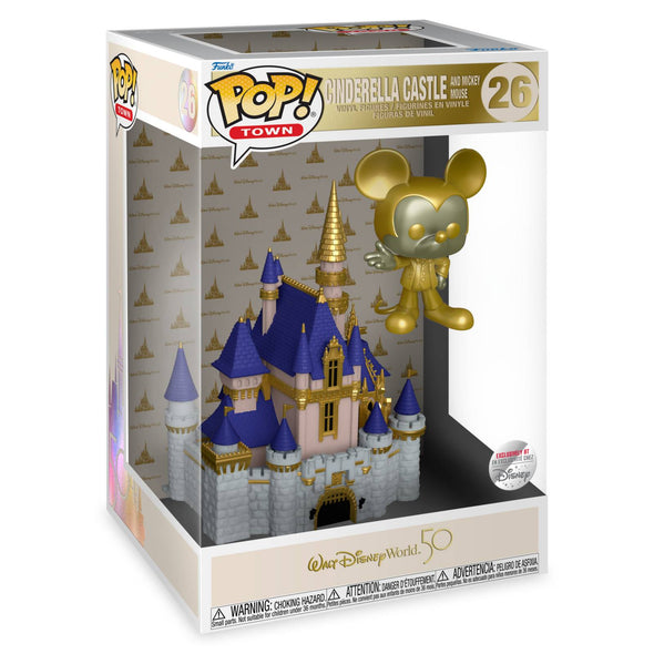 Pop Town - Walt Disney World 50th Cinderella's Castle /w Golden Mickey Exclusive Pop! Vinyl
