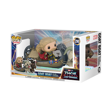 Thor Love and Thunder - Thor, Toothgnasher, and Toothgrinder Goat Boat Super Deluxe Pop! Vinyl Ride