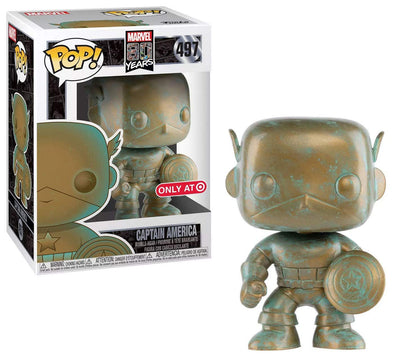 Marvel 80th - Captain America (Patina) Exclusive Pop! Vinyl Figure