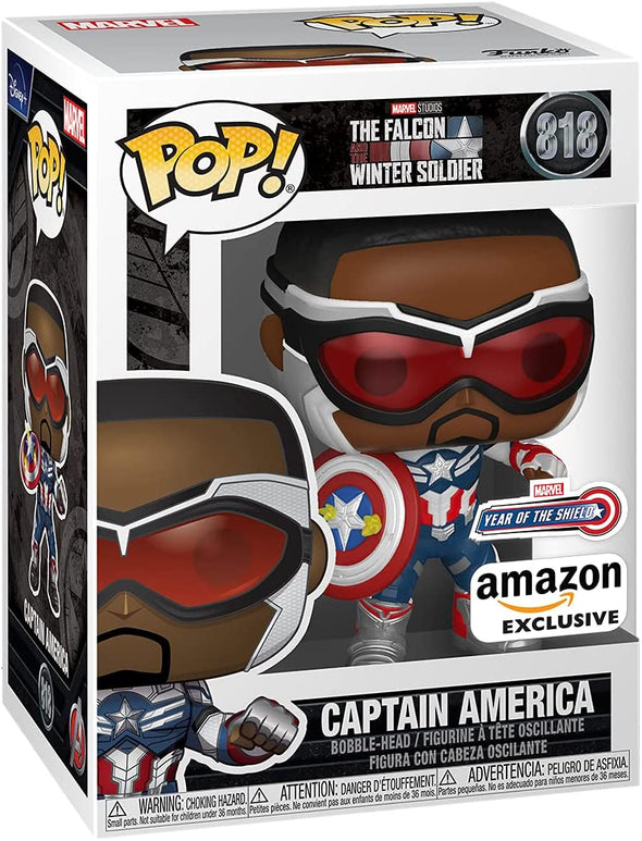 Marvel The Falcon and The Winter Soldier - Captain America (Sam Wilson) with Shield (Year Of The Shield) Exclusive Pop! Vinyl Figure