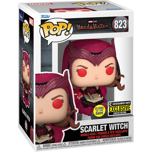 Marvel WandaVision - Scarlet Witch (/w The Darkhold) Glow-In-The-Dark Exclusive Pop! Vinyl Figure