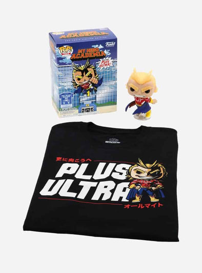 POP Tees - My Hero Academia Glow-In-The-Dark Silver Age All Might Pop with Tee Exclusive