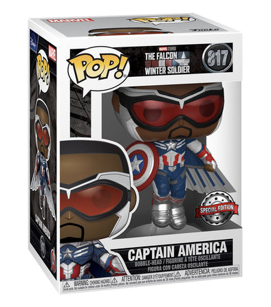 Marvel The Falcon and The Winter Soldier - Captain America (Flying) Exclusive Pop! Vinyl Figure