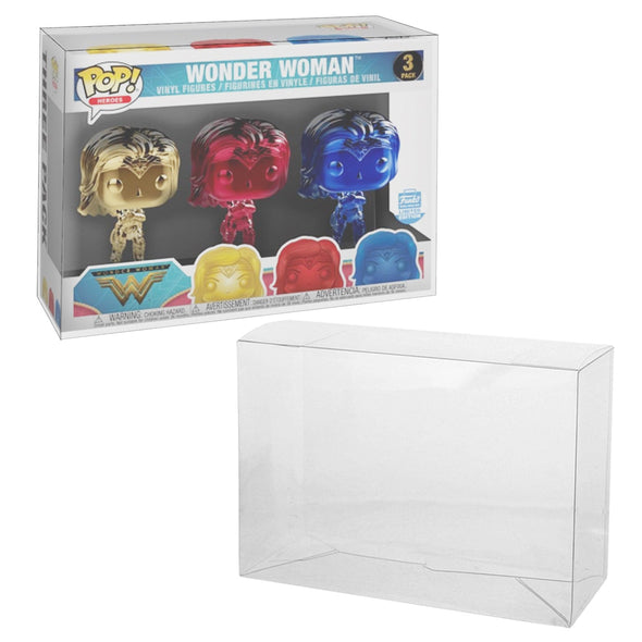 EvoRetro 3-Pack (New Style) POP! Vinyl Soft Plastic Protector Box