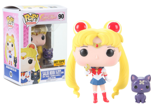Sailor Moon - Sailor Moon with Moon Stick and Luna Exclusive Pop! Vinyl Figure