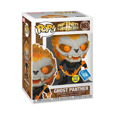 Marvel Infinity Warps - Ghost Panther /w Chain Glow-In-The-Dark Exclusive Pop! Vinyl Figure