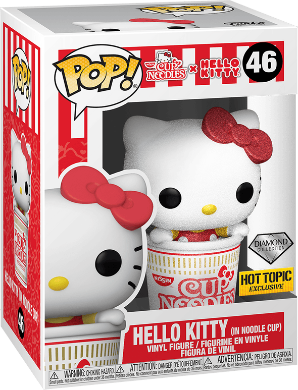 Hello Kitty x Cup Noodles - Diamond Edition Hello Kitty (In Noodle Cup) Exclusive Pop! Vinyl Figure