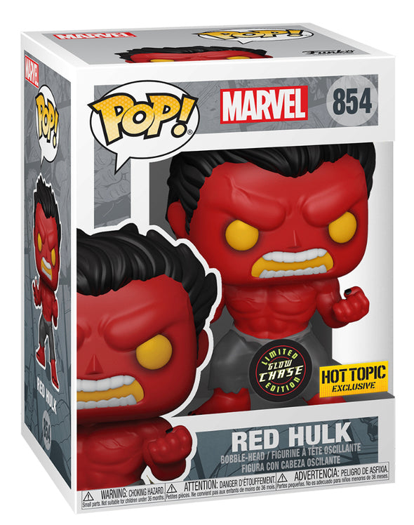 Marvel - Red Hulk Glow-In-The-Dark Chase Exclusive Pop! Vinyl Figure